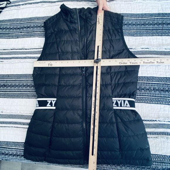 Zyia Vest Womens Size Small Black Alpine Goose Down Lightweight Packable Puffer - Picture 6 of 9